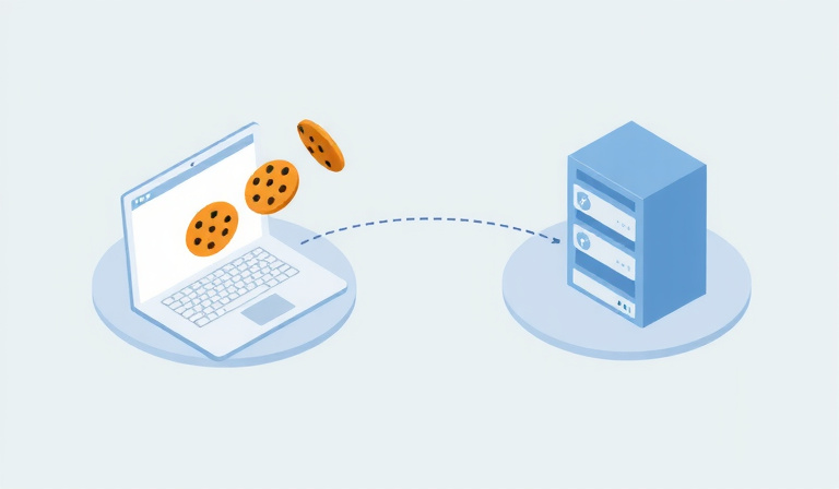 Illustratie van cookies en hoe ze werken